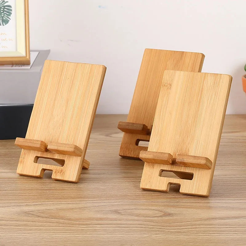 Desktop Bamboo phone holder Practical Wooden