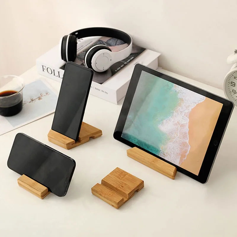 Desktop Bamboo phone holder Practical Wooden