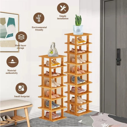 US Bamboo Shoe Rack Organizer Shelf for Tall