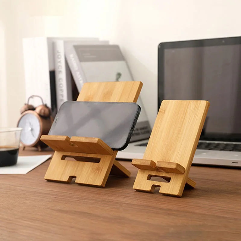 Desktop Bamboo phone holder Practical Wooden