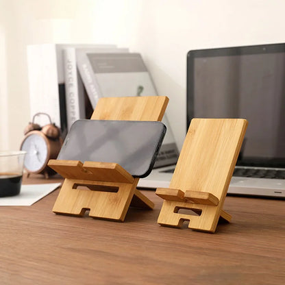 Desktop Bamboo phone holder Practical Wooden