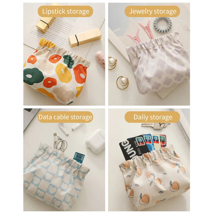 Ins Sanitary Napkin Storage Bag Cosmetics Bag Printed Makeup Women