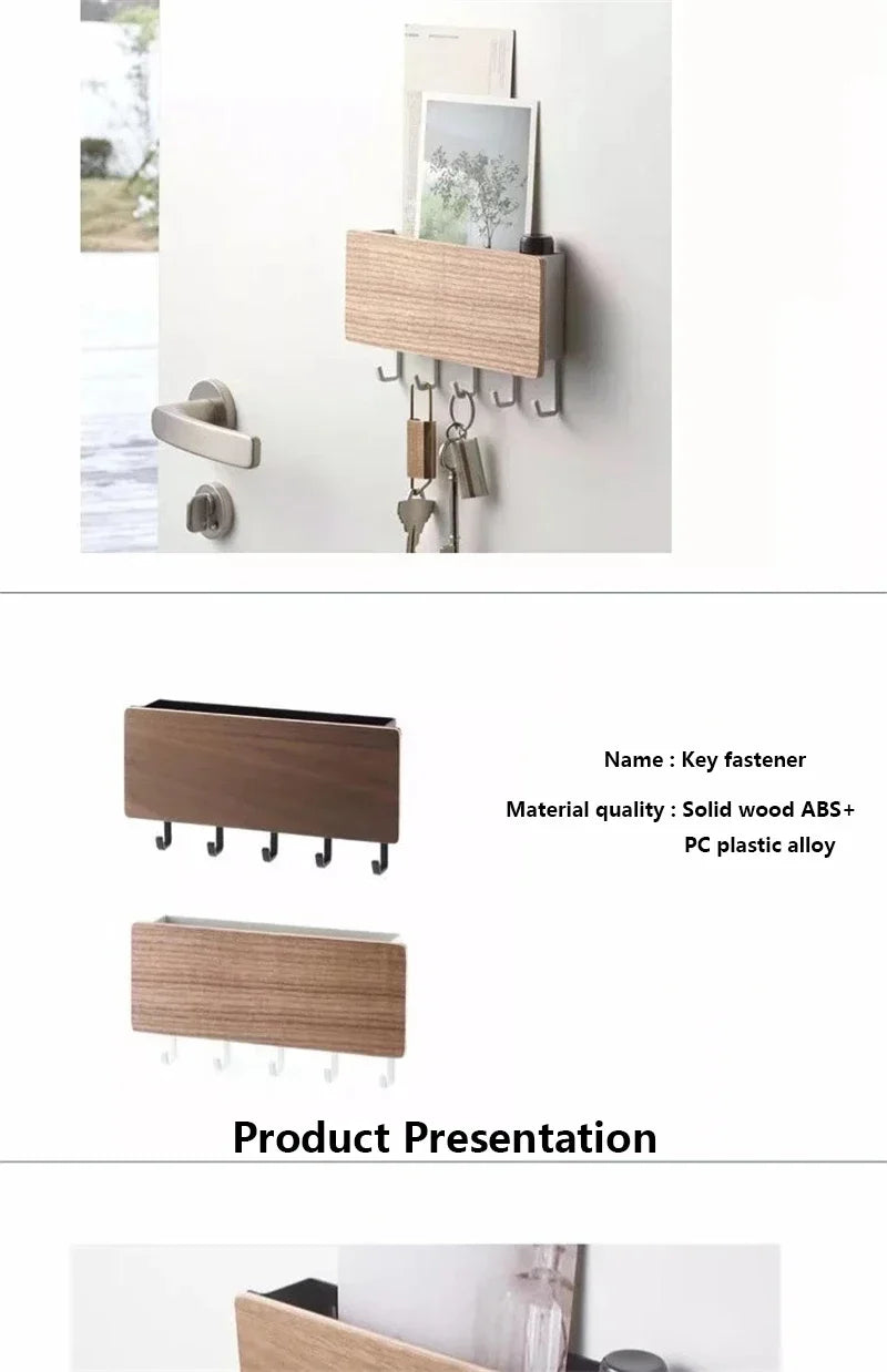 Wall Hanging Bamboo Key Hanger Holder Wall