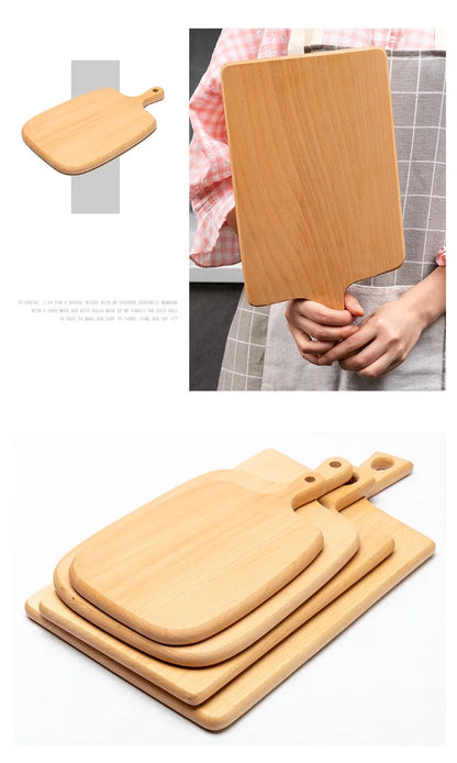 HEMU Beech Chopping Blocks Kitchen Wood Food