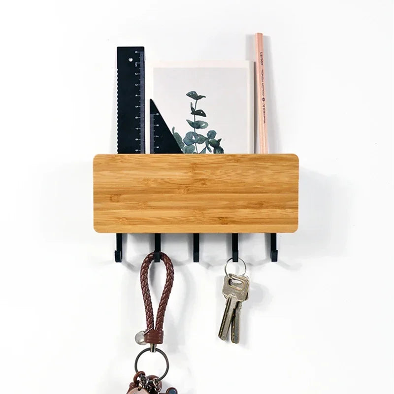 Wall Hanging Bamboo Key Hanger Holder Wall