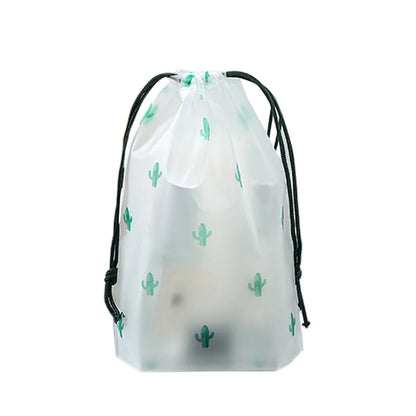 Travel Storage Bag Plastic Drawstring Bag Portable Shoe Clothes Cosmetic Toothbrush