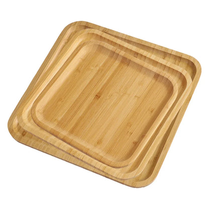 Bamboo Tray Storage Tray Square Tea Coffee Cup Tray Breakfast Plate